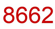 Number 8662 red image