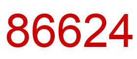Number 86624 red image