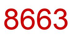 Number 8663 red image