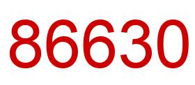 Number 86630 red image