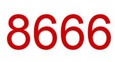 Number 8666 red image
