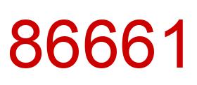 Number 86661 red image