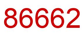 Number 86662 red image