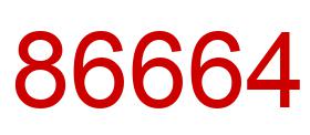 Number 86664 red image