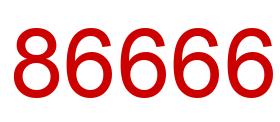 Number 86666 red image