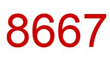 Number 8667 red image