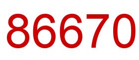 Number 86670 red image