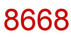 Number 8668 red image