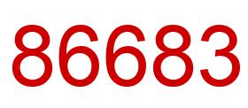 Number 86683 red image
