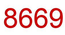 Number 8669 red image