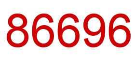 Number 86696 red image