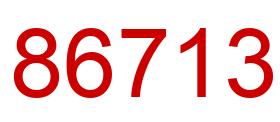 Number 86713 red image