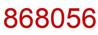Number 868056 red image