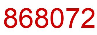 Número 868072 imagen rojo