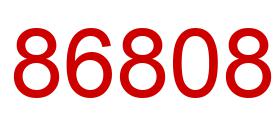 Number 86808 red image