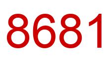 Number 8681 red image