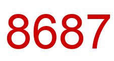 Number 8687 red image
