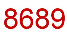Number 8689 red image