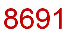 Number 8691 red image