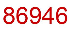 Número 86946 imagen rojo