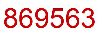 Number 869563 red image