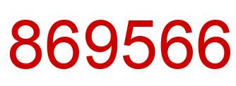 Number 869566 red image
