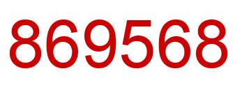 Number 869568 red image