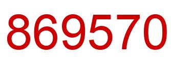 Number 869570 red image