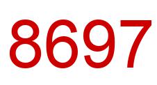 Number 8697 red image