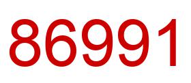 Number 86991 red image