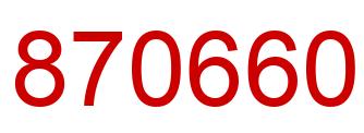 Number 870660 red image