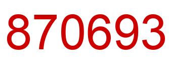 Number 870693 red image