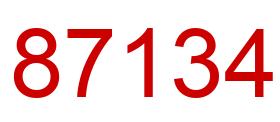 Number 87134 red image