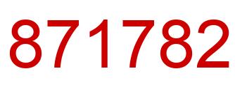 Número 871782 imagen rojo