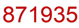 Número 871935 imagen rojo