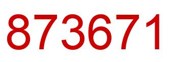 Número 873671 imagen rojo