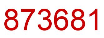 Número 873681 imagen rojo