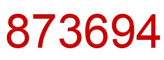 Número 873694 imagen rojo