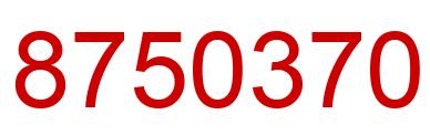 Número 8750370 imagen rojo