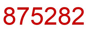 Number 875282 red image