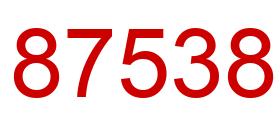 Número 87538 imagen rojo