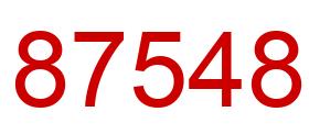 Número 87548 imagen rojo