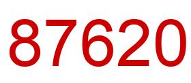 Número 87620 imagen rojo