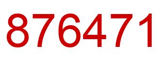 Number 876471 red image