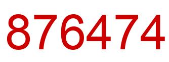 Number 876474 red image