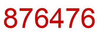 Number 876476 red image