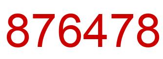 Number 876478 red image