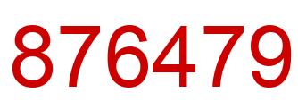 Number 876479 red image