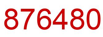 Number 876480 red image