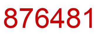Number 876481 red image